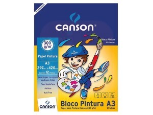 Bloco de Pintura A3 300g 12 Folhas - Canson
