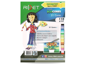 Bloco EcoCores 42 Folhas 21 Cores - Ridet